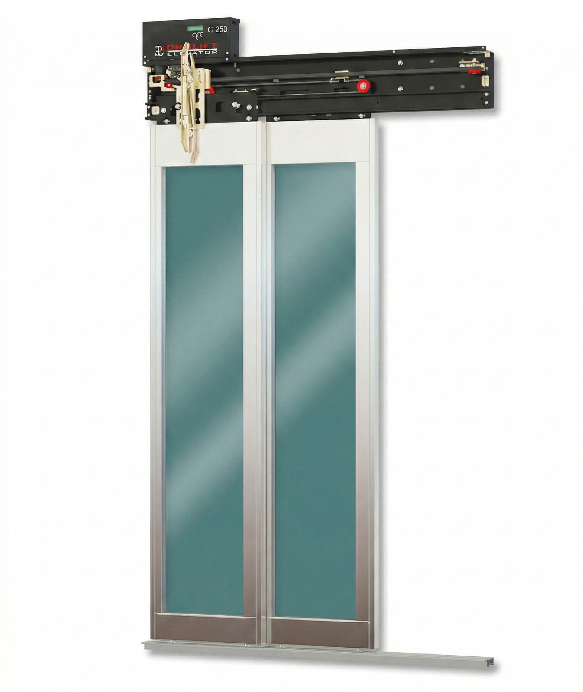 2 PANEL TELESCOPIC GLASS CABIN DOOR